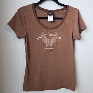 Harley-Davidson Women's Brown Graphic Tee